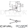 Cifial 32404TH.U Technovation 465 Chrome Black Mono Basin Mixer Tap Dimensions